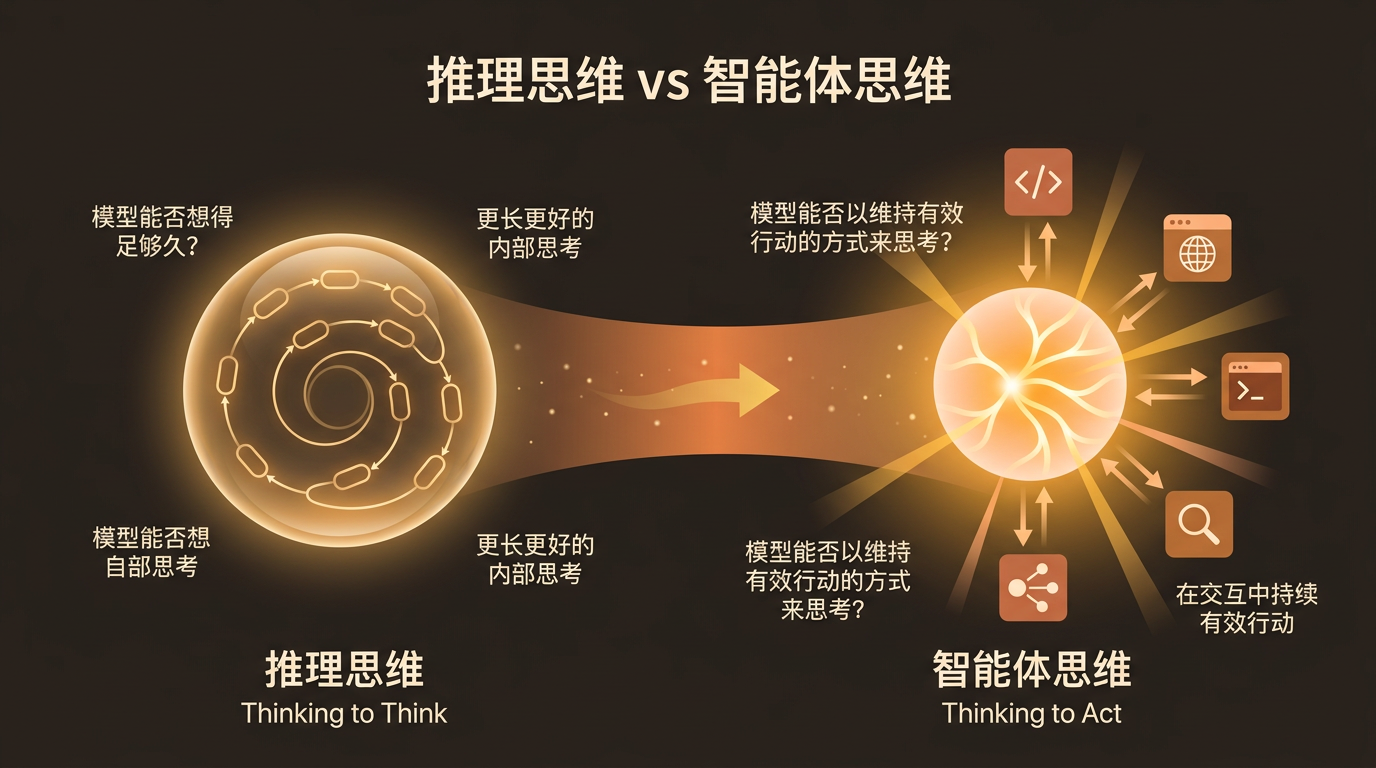 推理思维 vs 智能体思维核心对比