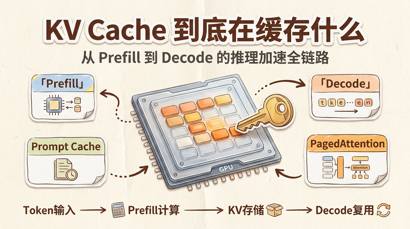 KV Cache 到底在缓存什么？从 Prefill 到 Decode 的推理加速全链路