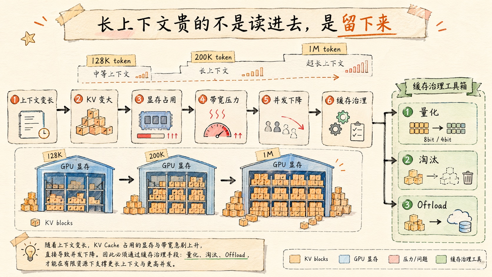 长上下文 KV Cache 成本链路