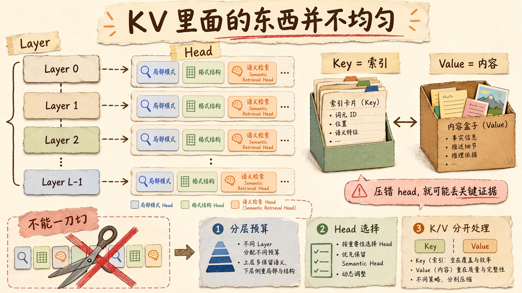 KV Cache 里的 Key、Value、Head、Layer 并不均匀