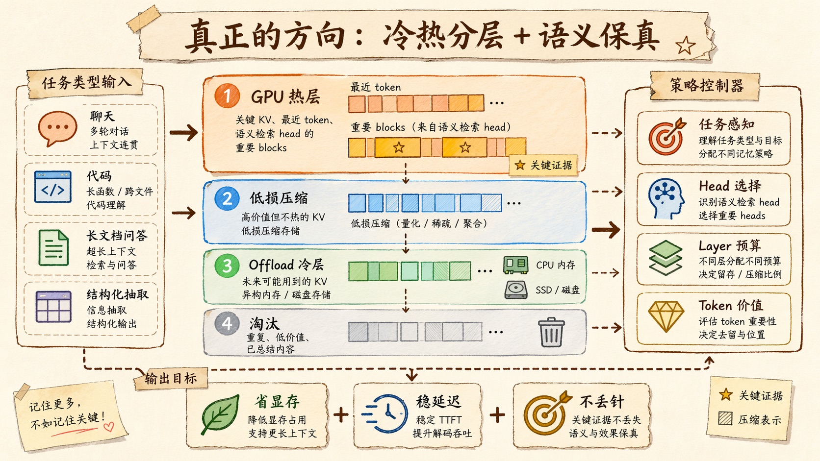 KV Cache 冷热分层与语义保真
