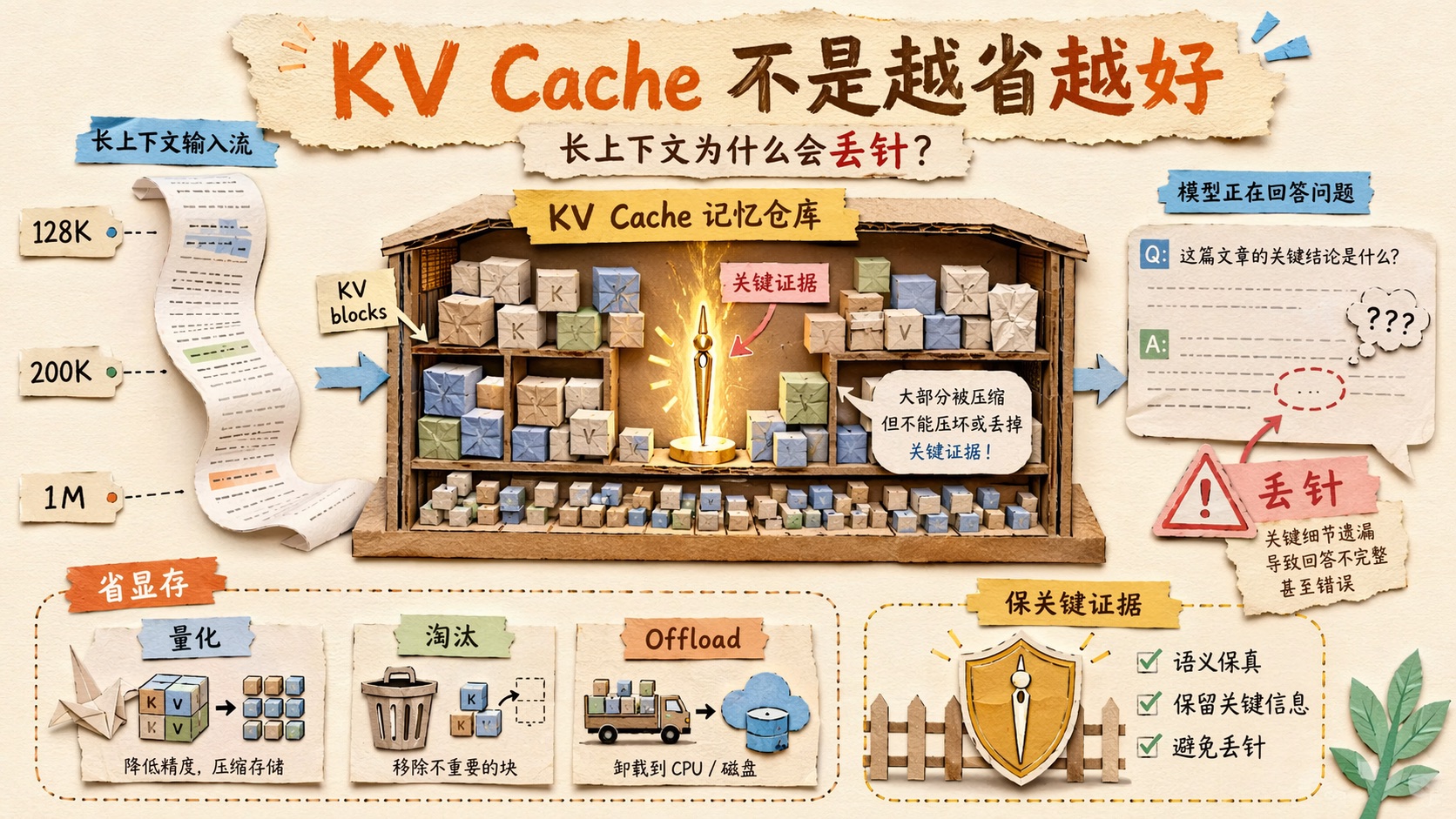 KV Cache 不是越省越好：长上下文为什么会“丢针”？