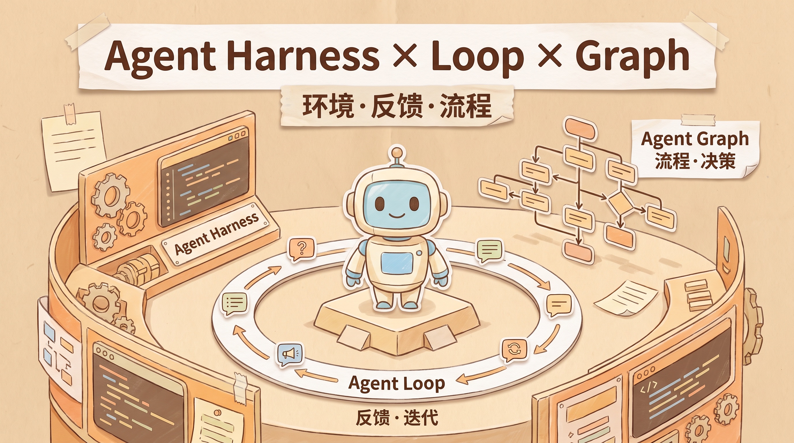 Agent Harness、Loop 与 Graph 三种工程切面的封面图