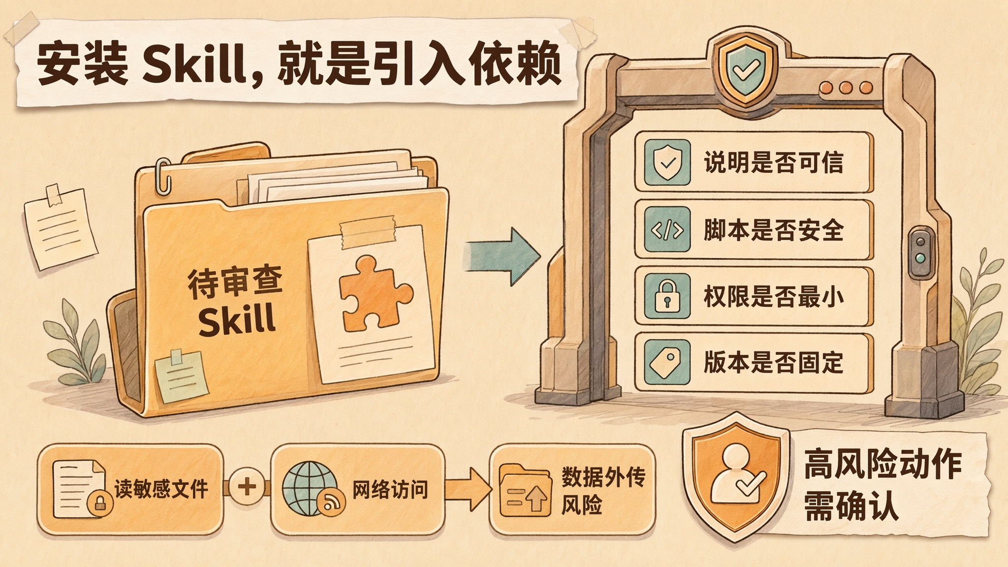 第三方 Skill 的代码、权限、网络与供应链风险