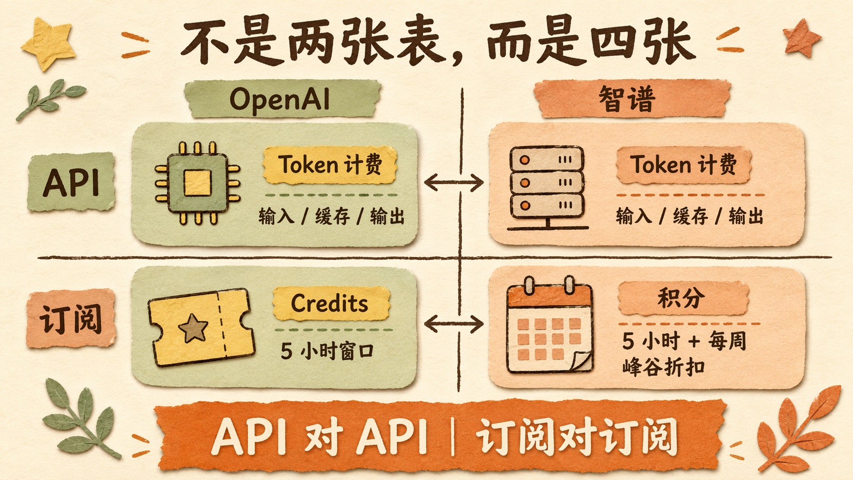 OpenAI 与智谱的 API、Coding 订阅四层价格体系