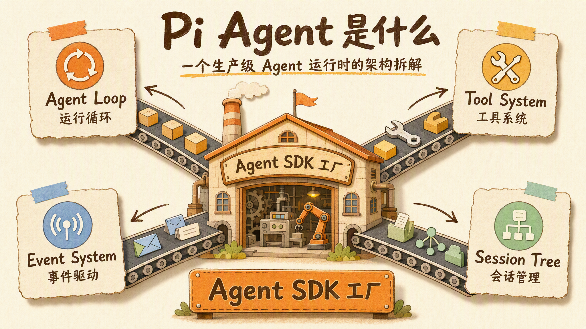 《Pi Agent 是什么：一个生产级 Agent 运行时的架构拆解》文章封面